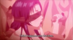 10s 4boys animated blindfold blush double_handjob female handjob linda_project mesu_saga:_persona multiple_boys oral pubic_hair saliva straight subtitled uncensored