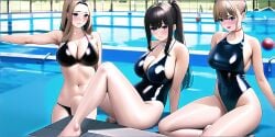 agiloo ai_generated bikini latex nai_diffusion pool stable_diffusion swimsuit