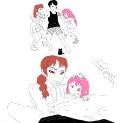 aubrey (omori) from omori by anonymous artist