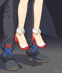 1boy 1girls alten animated anon_nsfw_va canon_couple dangling_legs feet_off_ground grey_background hanging_legs height_difference husband_and_wife implied_penetration implied_sex implied_sex_from_between_legs lifting_person looping_animation lower_body nia nia_(xenoblade) red_shoes reverse_suspended_congress rex_(xenoblade) shadow shoes sound straight tagme tremble_spikes trembling variant_set vertical_video video xenoblade_(series) xenoblade_chronicles_2 xenoblade_chronicles_3 xenoblade_chronicles_3:_future_redeemed