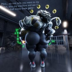1:1 2025 3d_(artwork) after_vore anthro anthro_pred ass backsack balls banyue_(zenless_zone_zero) belly big_belly big_butt bone bones_in_stomach digestion digital_media_(artwork) english_text fatal_vore felid genitals glowing glowing_eyes glowing_genitalia glowing_penis grey_hair grey_tail hair hand_on_belly hand_on_butt hi_res lion looking_at_butt looking_back machine male male_pred malunisisos mammal metallic_body mihoyo pantherine penis rear_view robot_anthro rumbling_stomach solo sound_effects stomach_bulge tail text thick_thighs vore weight_gain zenless_zone_zero
