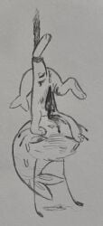 1boy 1cuntboy animal antennae antennae_(anatomy) big_head bleeding blood corpse cropped cuntboy cuntboy_feral cuntboy_only cut_open cuts dandy's_world dead deceased feral feral_male feral_only feral_solo feralized genitals gore graphite_(artwork) guro hanging_upside_down intersex intersex_feral jpeg junipurr_(artist) leg_tied lynxfurr male male_feral male_only no-human no_human no_humans non-human non-human_only only_feral only_male open_mouth open_wound pencil_(artwork) pussy quadruped roblox roblox_game rope shrimp shrimpo_(dandy's_world) sketch small solo solo_cuntboy solo_feral solo_male species_swap suspended suspended_in_midair sweat sweatdrops sweating tail tied_up tied_up_male traditional_media_(artwork) triangle_mouth uncolored upside-down vulva whale_tail whiskers wound