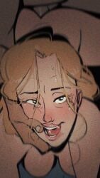 1boy 1boy1girl 1girls alternate_version_available blonde_hair breasts female hi_res long_hair looking_pleasured male male/female mature mature_female mature_woman milf not_enough_milk_(artist) open_mouth original penetration penis sex textless_version