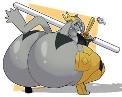 1girls anthro ass ass_bigger_than_head ass_bigger_than_torso ass_focus big_ass big_breasts bottom_heavy bottomless bottomless_female breasts bubble_butt clothing crouching fat_ass female female_only furry furry_only huge_ass huge_butt hyper hyper_ass jacky_arts large_ass looking_at_viewer looking_back massive_ass pseudoregalia solo squatting sybil_(pseudoregalia) tail thick_ass thick_thighs thunder_thighs weapon wide_hips