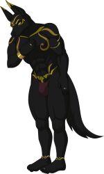 anubian_jackal anubis jackal muscular servant sparksstars tagme thong
