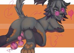 ahe_gao ambiguous_fluids anal_beads ass big_breasts bodily_fluids breasts butt_focus canid canine canis drooling_tongue ear_piercing ear_ring epic_games eyewear female fortnite fur genital_fluids genitals glasses grey_body grey_fur heterochromia hi_res looking_pleasured lying mammal nude on_front orange_body orange_fur pawpads penetration piercing pink_eyewear pink_glasses purple_body purple_fur ring_piercing sex_toy sex_toy_in_vagina sex_toy_insertion simple_background solo tail the_snow_irbis vaginal_fluids vaginal_penetration vulva wolf wolfie_(fortnite)