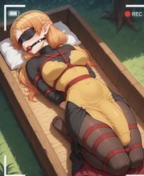 above_view ai_art ai_generated angry angry_expression annoyed annoyed_expression ball_gag balls ballsack bdsm_gear blindfold blindfolded bondage bound bulge bulge_through_clothing bulge_under_clothes busty civitai curvy curvy_figure dickgirl dickgirl_focus elf elf_ears elf_futa full_body fully_clothed futa_focus futanari gag gagged gagging hi_res high_quality high_resolution highres hogtie hogtied hogtied_and_gagged laying_down laying_on_back patreon penis pillow pointy_ears recording recording_on_phone recording_video rope rope_bondage self_upload stable_diffusion sui_(isekai_ojisan) uncensored upscaled viewer_pov viewfinder voluptuous voluptuous_futa yuckle