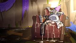 after_party alien amphibian anthro arty_the_frog balls banner birthday bodily_fluids bong bottomless chair claws clothed clothing cum cum_everywhere detailed_background digit_ring drugs drunk ear_piercing feet footwear frog furniture genital_fluids genitals hat headgear headwear hi_res hoodie jewelry male messy on_chair overweight overweight_anthro overweight_male party_hat penis piercing ring shoes solo substance_intoxication tired toe_claws toe_ring toes topwear vein veiny_penis