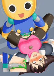 blush brown_hair capcom clothing cum cum_in_pussy cum_inside duo erect_nipples female forced green_cum hair internal larger_female male mega_man mega_man_legends metal_penis nipple_bulge oo_sebastian_oo open_mouth penetration penis rape robot servbot sex size_difference small_dom_big_sub smaller_male straight torn_clothes tron_bonne underling unusual_cum vaginal_penetration video_games