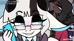 1boy 2d 2d_animation 2girls amused animated animation anthro anus blue_anus blue_pussy canaryprimary casual_exposure casual_sex cum cum_in_pussy cum_inside ejaculation ejaculation_in_pussy emotionless emotionless_sex furry mp4 office_clothing office_lady office_sex original_character phone_call reverse_cowgirl_position sex sound tagme vaginal_penetration video voice_acted workplace