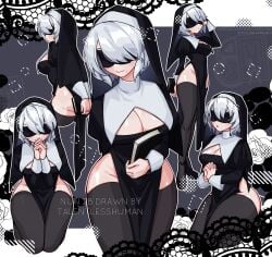 yorha 2b from nier: automata by talentlesshuman