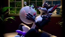 16:9 3d_(artwork) air_inflation animal_genitalia animal_penis anthro balls belly belly_inflation big_balls big_belly big_penis black_body black_fur black_sclera blue_eyes canine_genitalia canine_penis claws digital_media_(artwork) duo equine_genitalia equine_penis erection expansion fur furniture genitals glowing glowing_eyes glowing_genitalia glowing_penis green_penis hair hi_res holding_another huge_belly inflation knot living_room looking_at_another male male/male markings nude on_sofa penis pink_eyes puffkiss purple_penis red_body red_fur red_markings sergal sitting sitting_on_sofa size_difference sofa transparent_belly vaquero vaquero_(sergal) vaqueroserg vulper white_body white_fur widescreen zypher_(zypherthewolf)