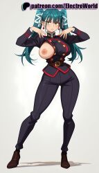 1girls 2026 ai_generated artist_name azuma_yachiho bare_breasts bare_chest big_breasts big_chest braless breasts breasts_outside bust busty chest earrings electroworld exposed_breasts exposed_nipples female gradient gradient_background green_hair hi_res high_quality high_resolution highres jewelry large_breasts long_hair mato_seihei_no_slave naked_breasts nipples nipples_outside patreon patreon_username solo stable_diffusion twintails watermark