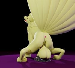 1boy 2019 3d animal_genitalia animal_penis animated anus ass big_penis bouncing_balls canine canine_penis deretto erection feral fox huge_penis huge_testicles knot male mammal multi_tail ninetales nintendo penis pink_penis pokémon_(species) pokemon pokemon_rgby rear_view shaking_butt solo testicles video_games yellow_fur