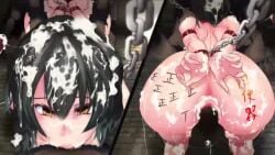 1girls animated aradia_(night_of_revenge) bad_end bad_ending blowjob body_writing bondage captured_heroine censored cum cum_in_mouth cum_in_pussy cum_inside dark-skinned_male defeat defeated_heroine forced free_use from_behind from_front_position game_over mosaic_censoring multiple_boys night_of_revenge rape restrained slave sound spitroast tagme tally tally_marks vaginal_penetration video video_game