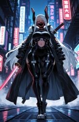 ai_generated big_ass big_breasts big_butt big_thighs black_outfit boku_no_hero_academia female female_only hot huge_ass huge_breasts huge_butt huge_thighs miruko miyuai my_hero_academia rabbit_ears rumi_usagiyama sexy sexy_female sword thick thick_ass thick_butt thick_legs thick_thighs