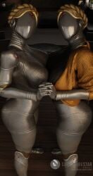 2girls 3d android ass atomic_heart ballerina big_breasts big_thighs blonde_hair breasts crown_braid curvaceous curvy curvy_figure cyborg cyborg_girl ekaterina_nechayeva female focus_entertainment gynoid hips hourglass_figure huge_ass huge_breasts large_breasts left_(atomic_heart) legs mature mature_female metallic_body mundfish right_(atomic_heart) russian_female the_twins_(atomic_heart) thick thick_hips thick_legs thick_thighs thighs voluptuous voluptuous_female waist wide_hips yuri zat_da