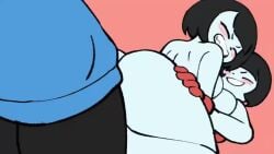 1boy 2021 2d 2d_animation 2girls anal anal_penetration anal_sex animated ass balls black_body black_hair blue_body blue_skin blush bonbon_(derpixon) bouncing_balls breast_squish breasts chuchu_(derpixon) clothing colo colodraws dash_(derpixon) female female_focus female_penetrated gloves gloves_only itsdogtown looking_back looking_pleasured male male/female male_penetrating male_penetrating_female mime mime_and_dash mime_girl mostly_nude opaluva original_character penile penile_penetration penis penis_in_ass pussy sex short_hair shorter_than_10_seconds smile sound straight tagme video voice_acted