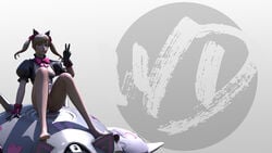 3d alternate_costume black_cat_d.va breasts d.va feet female female_only highres legs meka overwatch pussy wunder