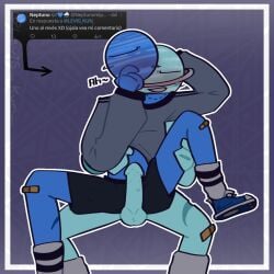 2boys incest incest_(lore) lifting_leg neptune_(solarballs) penis penis_between_thighs sitting_on_lap solarballs spread_legs uranus_(solarballs)