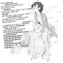 1futa 1girls ahe_gao ahoge araragi_tsukihi ass big_ass big_butt blush breasts butt cum cum_in_pussy cum_inside cumflated_belly cumflation dialogue excessive_cum female fucked_silly futa_on_female futanari greyscale huge_ass huge_butt inflation kyokeer large_breasts large_butt massive_ass massive_butt monochrome monogatari_(series) ononoki_yotsugi open_mouth rolling_eyes sex_crazed small_breasts stand_and_carry_position standing standing_sex stomach_bulge text vaginal_penetration