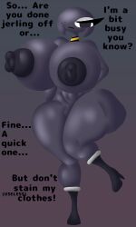 airbrush_shading anthonuxshygal breasts female female_only grey_body hyper_ass hyper_breasts hyper_hips lineless non-human render solo solo_female solo_focus tagme