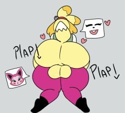 1futa 1girls absurd_res anal anal_sex animal_crossing anthro anthro_on_anthro anthro_only anthro_penetrated anthro_penetrating anthro_penetrating_anthro ass balls big_ass big_balls big_breasts big_penis blush booty bottom bottoming bottomless bottomless_futa breasts canid canine canis doggy_style domestic_dog duo edit english_text erection fat fat_ass fat_butt female female_on_bottom female_penetrated femsub fox fox_ears fox_girl fox_humanoid from_behind_position fur furry furry_only futa_anal futa_on_female futa_penetrating futadom futanari genitals grey_background hi_res huge_cock humanoid_genitalia humanoid_penis intersex intersex/female isabelle_(animal_crossing) kitsune kitsune_girl large_breasts lot_par mammal nintendo no_panties penis plap sex shih_tzu short_hair simple_background tail testicles text thick thick_ass thick_bottom thick_thighs veiny_penis yellow_body yellow_fur yossi yossi_(telemonster)