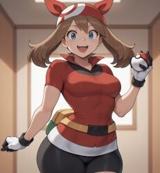 1female 1girls 2025 2025s ai ai-created ai_art ai_assisted ai_generated bandana big_breasts bike_shorts black_bike_shorts black_shorts blue_eyes breasts brown_hair clothed clothed_female clothing eyebrows eyelashes female female_focus female_only game_freak gen_3_pokemon generation_3_pokemon gigantic_breasts gloves hair handwear happy happy_face happy_female hat headgear headwear high_quality high_resolution highres holding_object holding_poke_ball holding_pokeball huge_breasts human human_female illustrious_(stable_diffusion) large_breasts light-skinned_female light_skin massive_breasts may_(pokemon) nintendo open_mouth open_smile pinkle_(artist) poke_ball pokeball pokemon pokemon_(anime) pokemon_(classic_anime) pokemon_(franchise) pokemon_(game) pokemon_(trainer) pokemon_rse pokemon_trainer pony_diffusion_(model) pony_diffusion_xl raised_eyebrows red_bandana red_clothing red_hat red_headgear red_headwear short_hair shorts smile smiling smiling_at_viewer smogai solo solo_female solo_focus standing teeth thick_thighs thighs tight_clothing tight_shorts tongue video_games white_gloves white_handwear wide_hips