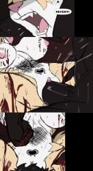 2026 absurd_res adam_manchester anthro anthro_on_anthro anthro_penetrated anthro_penetrating anthro_penetrating_anthro big_breasts big_penis bite_mark bite_mark_on_breast black_body black_fur black_penis blood bodily_fluids breasts bruised bruised_belly butcher_pal canid canine canis claws colored comic dialogue digital_drawing_(artwork) digital_media_(artwork) duo english_text erection female female_anthro female_penetrated first_person_view fur genitals gore gut_punch hair hi_res humanoid_genitalia humanoid_penis hybrid male male/female male_anthro male_penetrating male_penetrating_female male_pov mammal missing_arm muscular muscular_male nipples nude nude_anthro nude_female nude_male penetration penile penile_penetration penis penis_in_vagina pink_nipples pink_vulva procyonid pubes pubic_tattoo punch raccoon resisting sex simple_background speech_bubble tan_body tan_fur tan_hair tattoo teeth text tongue vaginal_penetration vulva white_body white_fur wolf wounded