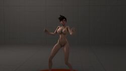 1girls 3d animated ass barefoot big_breasts blizzard_entertainment breasts casualmuffin completely_nude completely_nude_female dance dancer female female_only full_body naked naked_female no_sound nude nude_female overwatch solo solo_female tagme tracer video