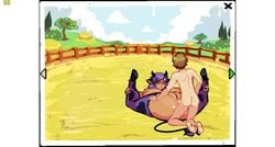 anal anal_penetration animated barefoot big_nipples blonde_hair bouncing_breasts breasts breeding_season cow_girl farm game_cg huge_breasts larger_female no_sound penis pixel_art pussy shorter_than_10_seconds tagme vaginal_penetration video