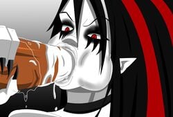 chugging cum demon_girl fellatio oral succubus tagme