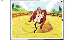 2girls animated blonde_hair bouncing_breasts breeding_season catgirl farm fingering game_cg pixel_art shorter_than_30_seconds tagme video yuri