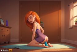 1girls ai_generated aqua_dildo artist_name ass bare_shoulders barefoot bedroom breasts closed_eyes curtains dildo dildo_in_pussy dildo_insertion dildo_on_dresser dildo_riding disney disney_channel eyeshadow feet female female_masturbation hi_res indoors kim_possible kimberly_ann_possible kneeling lipstick long_hair makeup masturbation medium_breasts nightgown nipples object_insertion orange_hair plant potted_plant purple_dildo pussy red_hair riding_dildo rule34lab sex_toy soles solo teeth toes vaginal_insertion vaginal_masturbation vaginal_penetration window wooden_floor