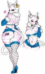 anthro ass barcode barcode_on_butt barcode_tattoo belly_piercing big_ass big_breasts big_butt booty_shorts breasts bubble_ass bubble_butt commission cow_tag curvy curvy_figure female furry heart_shaped_nipples high_heels imminent_sex khajiit kiwiartsu latex_armwear latex_clothing latex_shorts mostly_nude nipple_piercing nipple_slip nipples oc piercing pink_eyes prostitute prostitution short_shorts skimpy_clothes skyrim sonic_(series) suggestive_look suggestive_pose thick_ass thick_thighs thighhighs thong thong_bikini thong_straps thresha voluptuous voluptuous_female white_fur wide_hips wolf wolf_ears wolf_girl wolf_humanoid wolf_tail