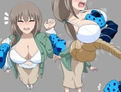 big_breasts breasts cell_(dragon_ball) cell_junior female pervert redbonez44 sucking swallowing tail_vore tailphagia tsuki uzaki_tsuki vore