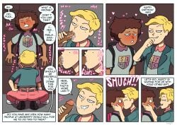 2boys after_orgasm after_sex amphibia amphibia_(series) anne_boonchuy assertive assertive_male blonde_hair blonde_male blowjob blue_eyes blush brown_hair clothed clothed_male comic comic_page comic_panel cum cum_in_mouth dark dark-skinned_male dark_skin disney disney+ disney_channel dominant dominant_male drinking drinking_cum eating_cum female female_to_male femboy femboy_on_femboy femboy_only friends gay gay_blowjob gay_male gay_sex genderswap_(ftm) heart hearts_around_head interracial light-skinned_male light_skin looking_at_another male male/male male_only mole mole_under_eye naughty naughty_face naughty_smile oral oral_sex passionate passionate_kiss penis penis_grab penis_in_mouth pink_shorts pink_thong pink_underwear planz34 purple_shorts rule_63 saliva saliva_on_penis saliva_string saliva_trail sasha_waybright seductive seductive_eyes seductive_look seductive_smile sharing_cum snowballing squatting submissive submissive_male swallowing swallowing_cum swallowing_penis_while_deepthroat thong thong_underwear twink underwear uniform yaoi