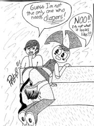 abdl college_girl diaper_fetish fart_fetish female humiliation jenny_wakeman male messy_diaper peeing robot_girl scat twink xj-9