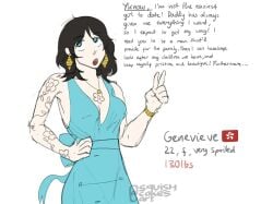 blue_eyes bratty feederism female rich_girl spoiled squishcakesart tattooed_arm tattoos weight_gain