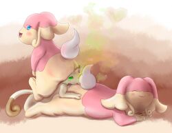 1boy 2017 2d 2d_(artwork) 2d_artwork 2girls ass audino big_ass big_butt blue_eyes blush brap butt_crack closed_eyes color facesitting fart fart_cloud fart_fetish farting_in_face farting_on_another fat_ass feline feline female female_domination femdom feral fluffy_tail furry furry_female game_freak gassy generation_1_pokemon generation_5_pokemon gift_art green_eyes lagomorph laying_down laying_on_stomach male mammal meowth mewscaper nintendo pink_fur pokemon pokemon_(species) rabbit rodent sandwiched sitting sitting_on_person smile smothering squashing squish tail video_games wide_hips yellow_fur