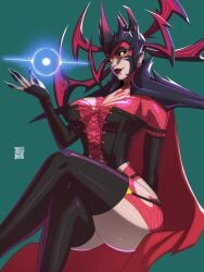 1female 1girls 2d big_ass big_breasts breasts color corset female female_focus female_only goddess hela hela_(marvel_rivals) jiggernut looking_at_viewer marvel marvel_rivals sexy thick thick_ass thick_thighs thighhighs thighs wide_hips