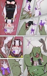 deegen666 female female_prey female_preys filian_(vtuber) implied_digestion lizard_pred lizardman male_pred pipkin_pippa shoe_loss swallowed_whole swallowing trophy unwilling_prey virtual_youtuber vore vtuber_prey