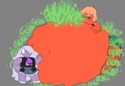 amethyst_(steven_universe) bbw bbw_pred big_belly big_breasts breasts burping cartoon_network cute_pred delt digestion digestion_noises famethyst_(steven_universe) fat fat_belly fat_female fatal_vore female female_pred female_prey huge_belly huge_breasts long_hair mass_vore multiple_prey orange_body orange_skin padparadscha_(steven_universe) purple_body purple_skin rumbling_stomach short_hair steven_universe thick_thighs thighhighs vore vore_belly weight_gain