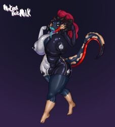 areolae big_breasts breasts bulge conjoined conjoinment_fetish female fetish fusion fusion_character latex merged merging noteabutmilk_(artist) nylons pantyhose thicc thighs