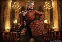 1girls 3d big_ass big_breasts big_mama blonde_hair blue_eyes breasts church church_interior collar curvy eva_(metal_gear_solid) female freckles grey_hair gun handgun huge_ass huge_breasts konami mauser_c96 metal_gear_solid metal_gear_solid_4 milf neckband old_woman older_female rasmus-the-owl solo thick_thighs wide_hips