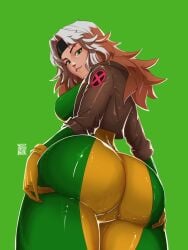 1female 1girls 2d big_ass big_breasts breasts color costume female female_focus female_only jiggernut marvel marvel_comics rogue_(x-men) thick thick_ass thick_thighs thighs x-men