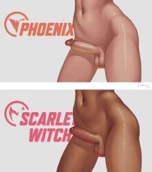circumcised foreskin futanari intersex lanoun marvel marvel_rivals penis phoenix_(marvel_rivals) phoenix_(x-men) scarlet_witch scarlet_witch_(marvel_rivals) uncircumcised