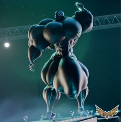 1boy 3d 3d_(artwork) 3d_model 3d_render bodysuit delta-tango drone drone_drive_(deltatango) flexing flexing_bicep foggy fully_clothed gas_mask hyper hyper_balls hyper_bulge hyper_chest hyper_muscles hyper_penis hyper_testicles male male_breasts male_only muscular muscular_abs muscular_arms muscular_legs muscular_male muscular_thighs solo solo_focus standing