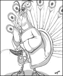 anthro cum lord_shen male_focus peafowl penis wet