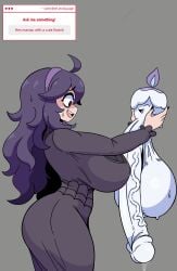 1boy 1girls black_nails female gigantic_penis hex_maniac huge_balls huge_breasts human litwick looking_down male male_pokemon/female_human nail_polish npc_trainer penis_awe pokemon pokemon_(species) pokemon_xy pokephilia precum saggy_balls self_upload size_difference small_but_hung strawpage_request tagme unepicroachy